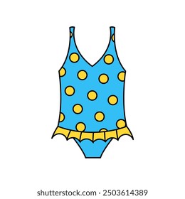 Swimsuit for girls , doodle , vector clip art