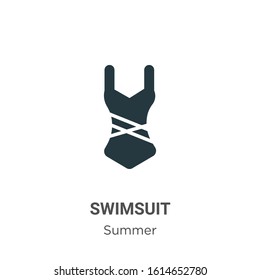 Swimsuit glyph icon vector on white background. Flat vector swimsuit icon symbol sign from modern summer collection for mobile concept and web apps design.