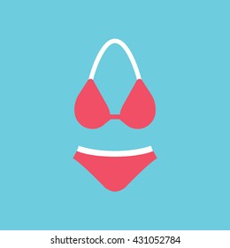 Swimsuit icon. Bikini icon.