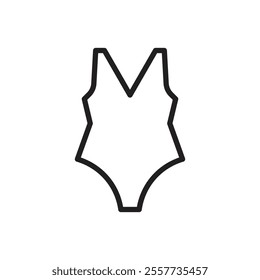 Swimsuit icon Black and white logo