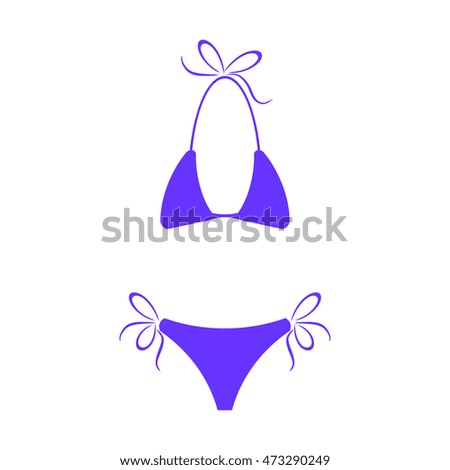 swimsuit icon - blue