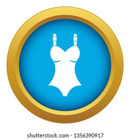 Swimsuit icon blue vector isolated on white background for any design