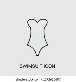 swimsuit icon . Editable line swimsuit icon from clothes. Trendy swimsuit icon for web and mobile.