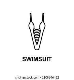 swimsuit icon. Element of summer clothes for mobile concept and web apps. Detailed swimsuit icon can be used for web and mobile. Premium icon on white background