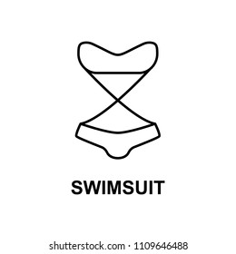 swimsuit icon. Element of summer clothes for mobile concept and web apps. Detailed swimsuit icon can be used for web and mobile. Premium icon on white background