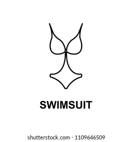 swimsuit icon. Element of summer clothes for mobile concept and web apps. Detailed swimsuit icon can be used for web and mobile. Premium icon on white background