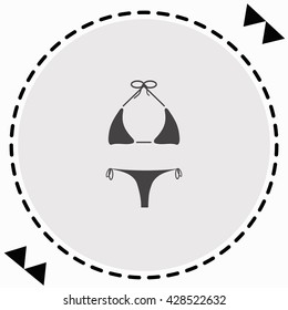 Swimsuit icon Flat Design. Isolated Illustration.
