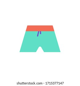 ilustración vectorial de diseño plano con icono de bañador. aislado sobre fondo blanco