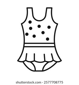 Swimsuit icon Flat simple outline