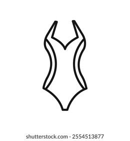 Swimsuit icon Isolated flat vector in outline