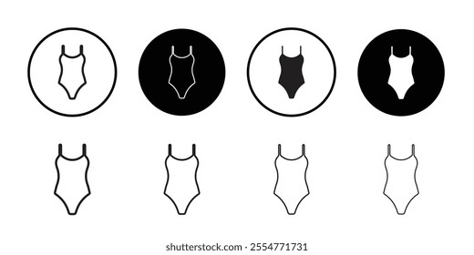 Swimsuit icon Line Art Logo set