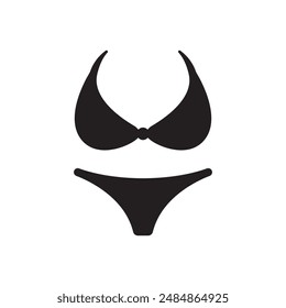 Swimsuit icon or logo illustration vector design