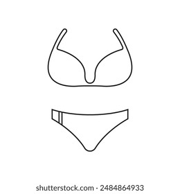 Swimsuit icon or logo illustration vector design