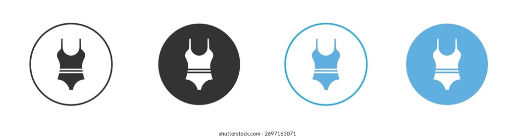 Ícone de maiô Conjunto de design de modelo de logotipo