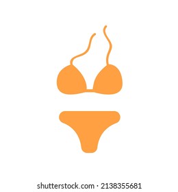 icono de bañador en fondo blanco, ilustración vectorial