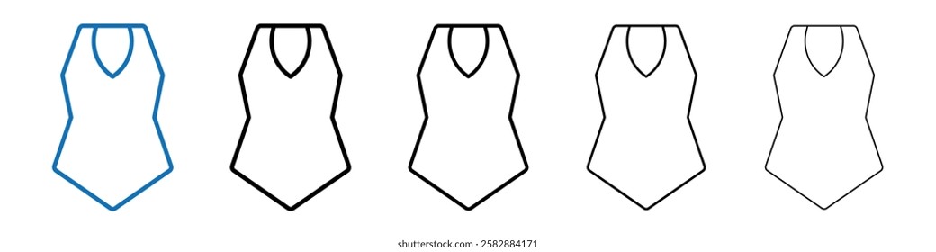 Swimsuit icon Outline vector logo for web ui