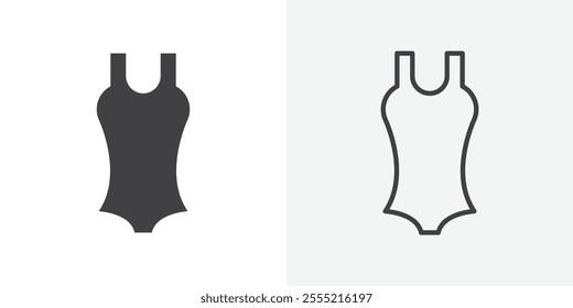 Swimsuit icon. outlined vector style.