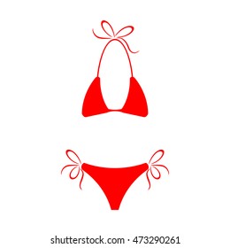 swimsuit icon - red