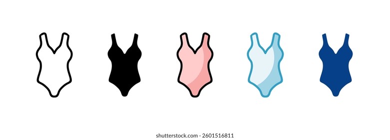 Swimsuit Icon Set Multiple Style Collection