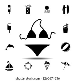 Swimsuit icon. Simple glyph vector element of Summer icons set for UI and UX, website or mobile application