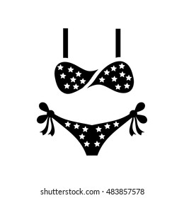 Swimsuit icon in simple style isolated on white background. Summer clothing symbol vector illustration