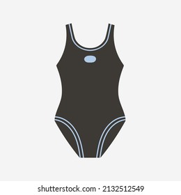 Swimsuit icon. For swimmers, water polo players, synchronized swimming. Water sports equipment. Swimming pool and sport concept. Vector illustration.