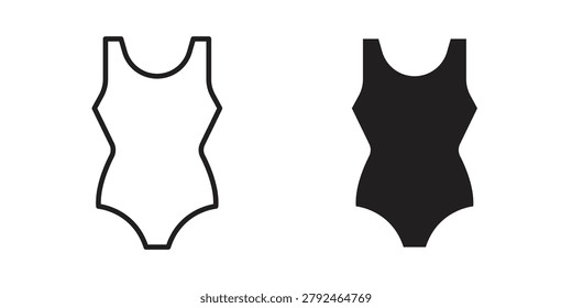 Swimsuit icon and symbol. Vector icon editable set
