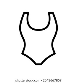 Swimsuit icon in thin line style vector illustration graphic design