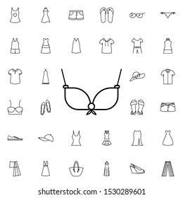 Swimsuit icon. Universal set of summer clothes for website design and development, app development