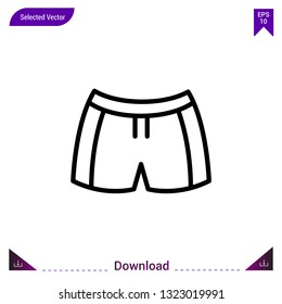 swimsuit icon vector . Best modern, simple, isolated, application ,seasons icons, logo, flat icon for website design or mobile applications, UI / UX design vector format