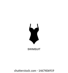 swimsuit icon vector black design