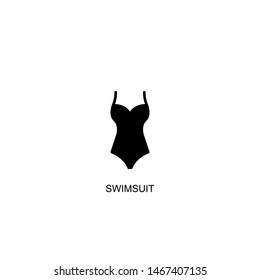 swimsuit icon vector black design
