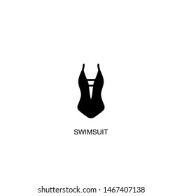 swimsuit icon vector black design