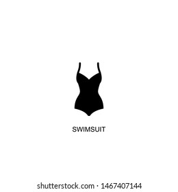 swimsuit icon vector black design