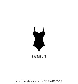 swimsuit icon vector black design