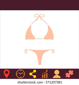 Swimsuit  icon. Vector design.