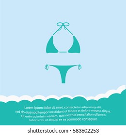 Swimsuit  icon. Vector design.