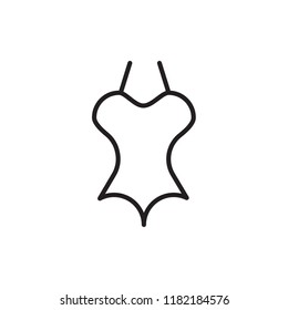 swimsuit icon vector design line style