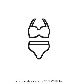 Swimsuit Icon Vector. Swimsuit Icon Flat. Icon Image. Object. Line icon. Graphic. EPS 10, Premium.