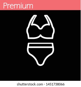 Swimsuit Icon Vector. Swimsuit Icon Flat. Icon Image. Object. Line icon. Graphic. EPS 10, Premium.