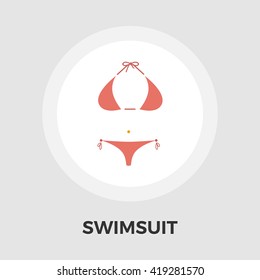 Swimsuit Icon Vector. Flat icon isolated on the white background. Editable EPS file. Vector illustration.