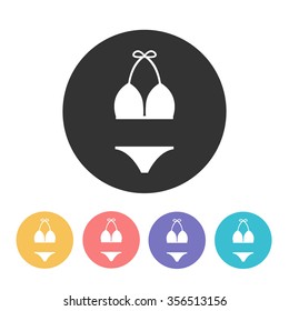 swimsuit icon, vector illustration