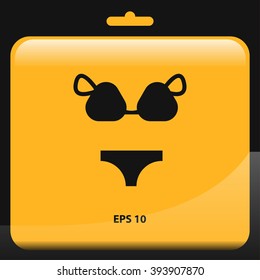 swimsuit icon. vector illustration