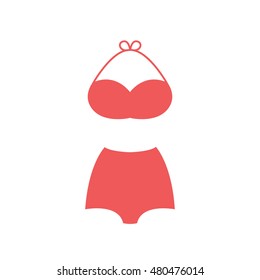 swimsuit icon. vector illustration