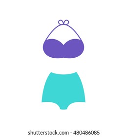 swimsuit icon. vector illustration