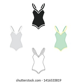 Swimsuit icon of vector illustration for web and mobile