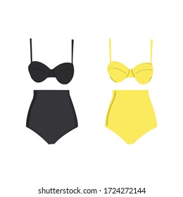 Swimsuit icon of vector illustration for web and mobile