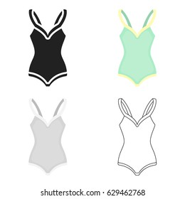 Swimsuit icon of vector illustration for web and mobile