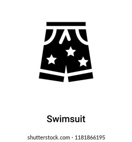 Swimsuit icon vector isolated on white background, logo concept of Swimsuit sign on transparent background, filled black symbol