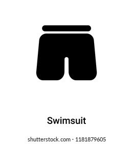Swimsuit icon vector isolated on white background, logo concept of Swimsuit sign on transparent background, filled black symbol